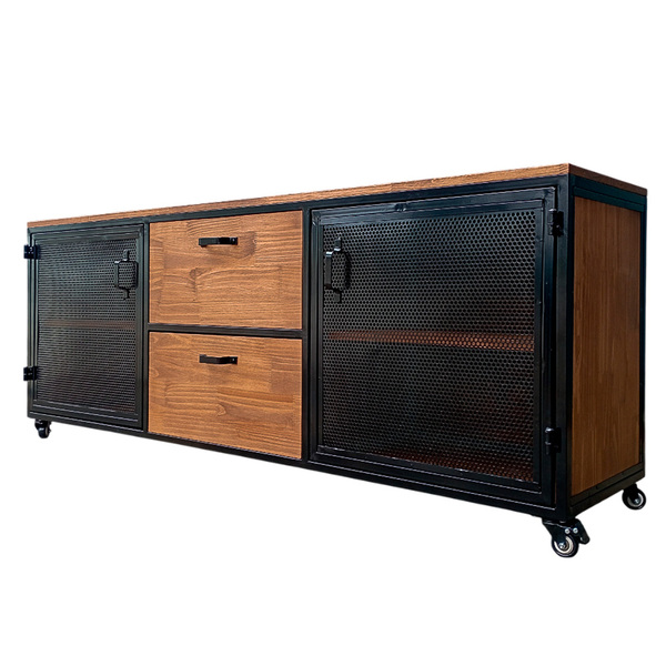Rack Industrial 2 Portas De Ferro, 2 Gavetas E 4 Rodízios - Ferro Cor ...