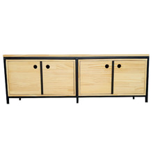 Rack Industrial Baixo Linha Tetris - Ferro E Madeira – Modelo