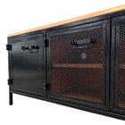 Rack Industrial de Madeira com 4 Portas de Chapas de Ferro -