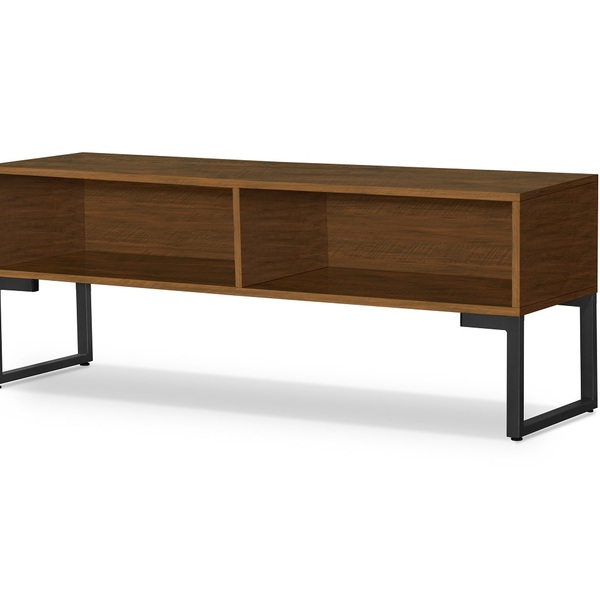 Rack Industrial Milão 2 Prateleiras Sala Estar Imbuia