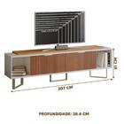 Rack Industrial Off White E Marrom Ripado Malibu 2,10 Lukaliam