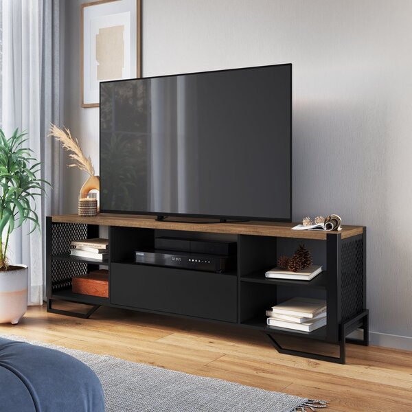 Rack Industrial Para Tv Até 60 Polegadas 183cm 1 Gaveta E Laterais ...