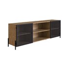 Rack Industrial Retrô Para Tv Até 70 Polegadas 2 Portas 2 Nic