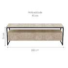 Rack Industrial Stanford Concreto E Preto 160 Cm