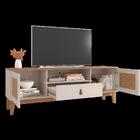 Rack Jade 1,60m C/ 2 Portas Gaveteiro E Nicho Central Off Whi