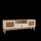 Rack Jade 1,60m C/ 2 Portas Gaveteiro E Nicho Central Off Whi