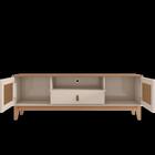 Rack Jade 1,60m C/ 2 Portas Gaveteiro E Nicho Central Off Whi