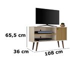 Rack Jade Ripado Off White/cinamomo – Bechara Móveis