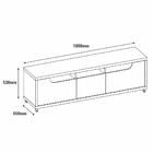 Rack Jersey 180 Cm 3 Gavetas Off White Noce