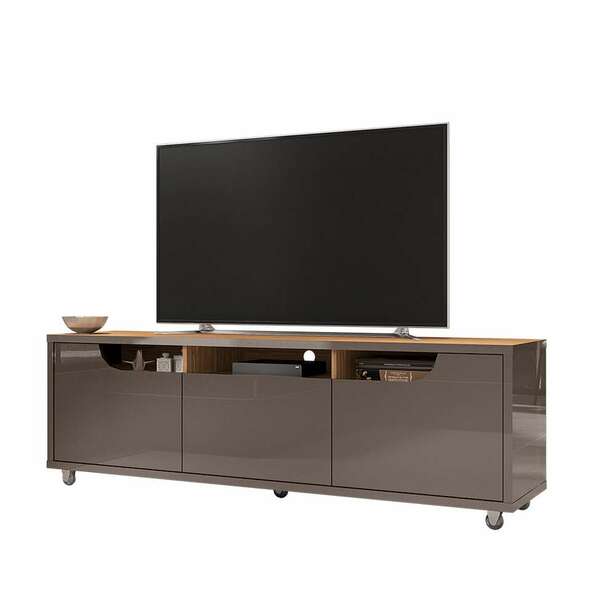 Rack Jersey Cinza Pérola E Noce 160 Cm