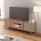 Rack Juquehy Tv 75 Polegadas Com 4 Portas E Pés Em Aço