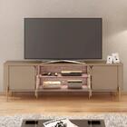 Rack Juquehy Tv 75 Polegadas Com 4 Portas E Pés Em Aço