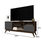 Rack Kairo 1.6 Wood Cedro/cinza - Giga Móveis