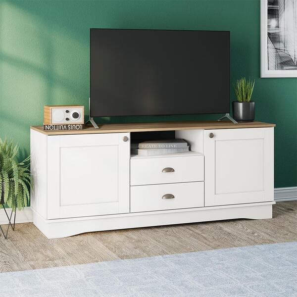 Rack Kappesberg 2 Portas 2 Gavetas Branco Carb