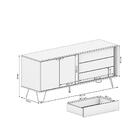 Rack Kappesberg 2 Portas 3 Gavetas Gianduia Carb