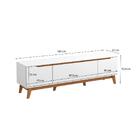 Rack Kappesberg 3 Portas Branco 180cm