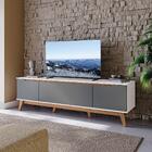 Rack Kappesberg 3 Portas Branco/chumbo 180cm