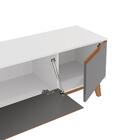 Rack Kappesberg 3 Portas Branco/chumbo 218cm