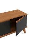 Rack Kappesberg 3 Portas Branco/preto Fosco 136cm