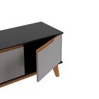 Rack Kappesberg 3 Portas Preto Fosco/azul Profundo 136cm