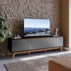 Rack Kappesberg 3 Portas Preto Fosco/chumbo 180cm