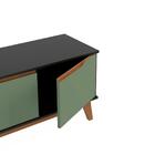 Rack Kappesberg 3 Portas Preto Fosco/verde Oliva 136cm