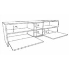 Rack Kennedy Branco E Madeirado 160 Cm