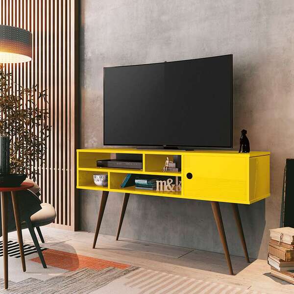 Rack Kenzo Amarelo 120 Cm