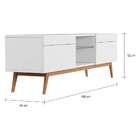 Rack Kingston I 2 Gv Branco Acetinado 180 Cm