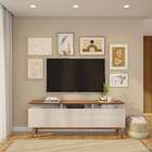 Rack Kingston Ii 3 Gv Off White Com Freijó Touch 180 Cm