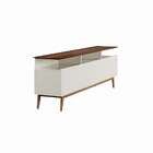 Rack Kingston Ii 3 Gv Off White Com Freijó Touch 218 Cm