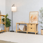 Rack Laguna Em Madeira 120cm 2 Prat - Mel