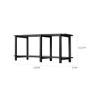 Rack Laguna Em Madeira 120cm 2 Prat - Preto