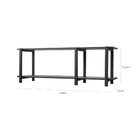 Rack Laguna Em Madeira 150cm 2 Prat - Preto