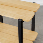 Rack Laguna Em Madeira 150cm 2 Prat - Preto E Mel