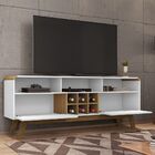 Rack Larimar Branco Com Cinamomo - Bechara Móveis