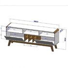 Rack Larimar Com Painel Para Tv Até 50 Polegadas Pés De Madei