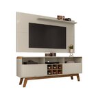 Rack Larimar Com Painel Para Tv Até 50 Polegadas Pés De Madei