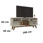 Rack Larimar Off White Com Cinamomo - Bechara Móveis