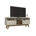 Rack Larimar Off White Com Cinamomo - Bechara Móveis