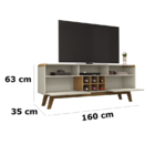 Rack Larimar Off White Com Cinamomo - Bechara Móveis