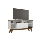 Rack Lazuli Branco/cinamomo - Bechara Móveis