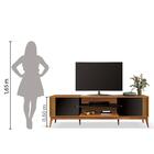 Rack Legacy 2.0 Metros Cedro Natural Com Preto Edn Móveis