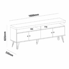 Rack Liberty Carvalho E Off White 160 Cm