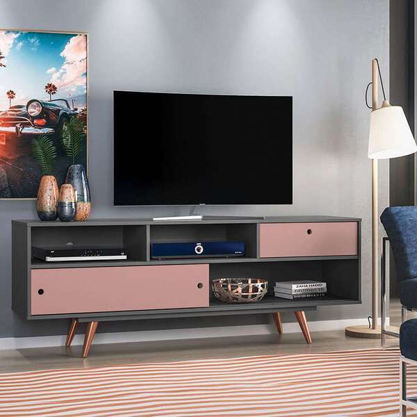 Rack Lille Grafite E Rosé 162 Cm