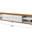 Rack Limit 2,18 Branco/nature - Tebarrot Móveis