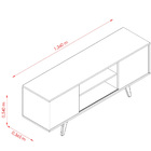 Rack Lisboa Tvs Até 55” 395139 Cinamomo Off White Madetec