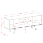 Rack Lisboa Tvs Até 55” 395139 Cinamomo Off White Madetec