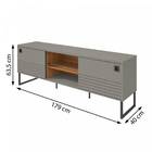 Rack Loft 180 para TV até 60" Lopas Rovere Naturale/Cinza