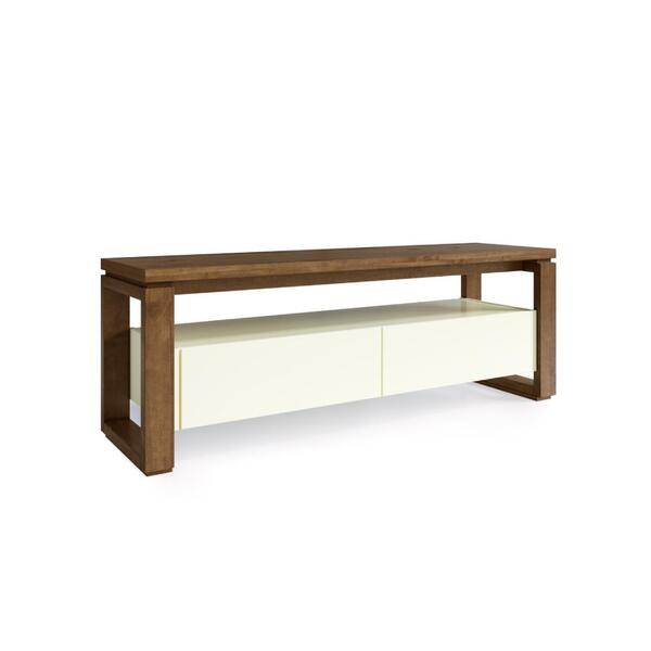 Rack Loft 2 Gavetas E 1 Nicho 160 Cm Madeira Taeda/mdf- Off